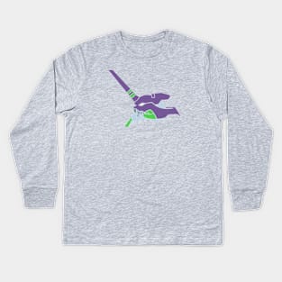 Eva Unit 01 Head Kids Long Sleeve T-Shirt